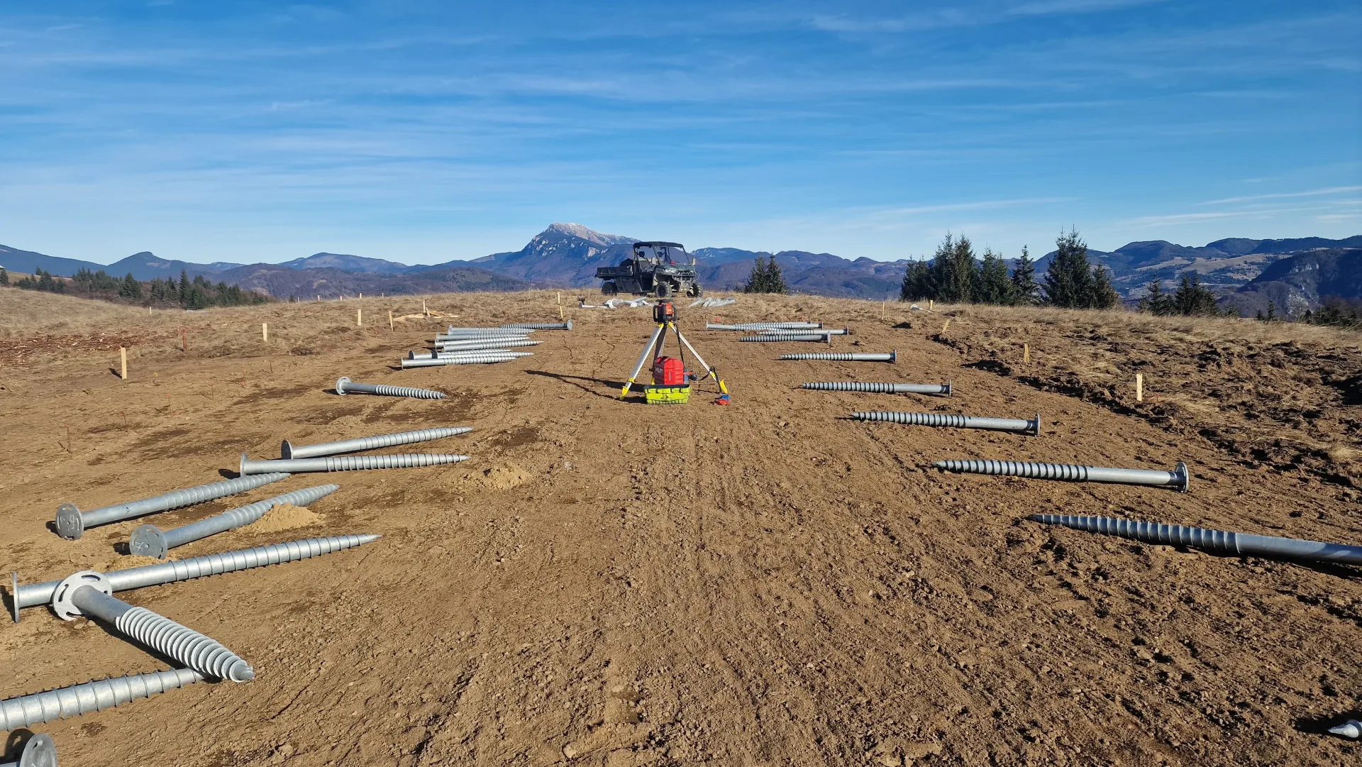 Martetic screw foundation installation
